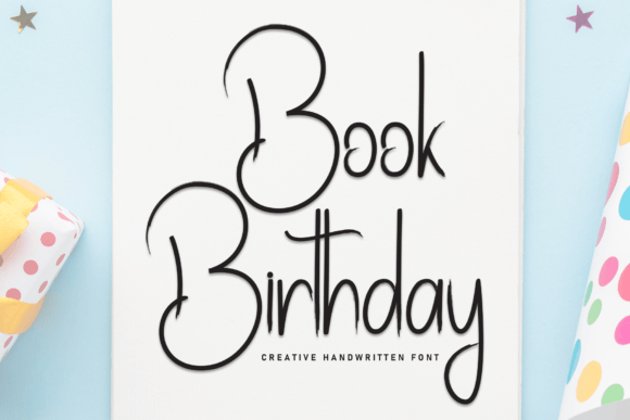 Book Birthday: A Stylish Handwritten Font for Modern Design