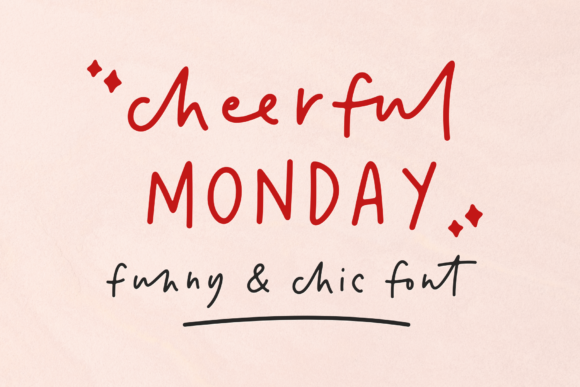 Cheerful Monday: The Sweet Handwritten Font for Playful Design
