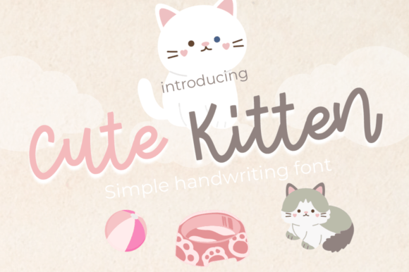Cute Kitten: A Playful Script for Creative Design