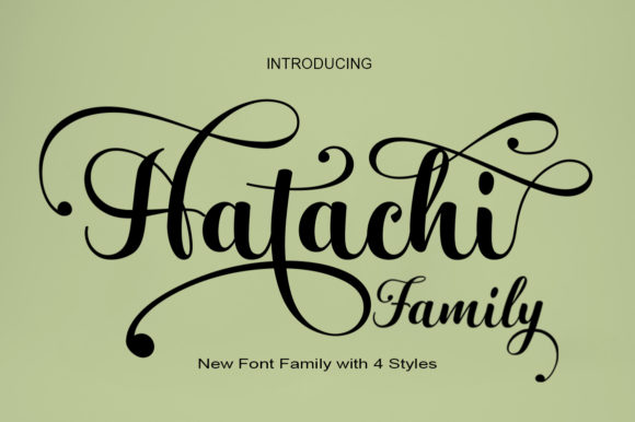 Hatachi Family: The Elegant Script for Modern Design