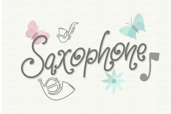 Saxophone Music: A Handwritten Font for Dynamic Design